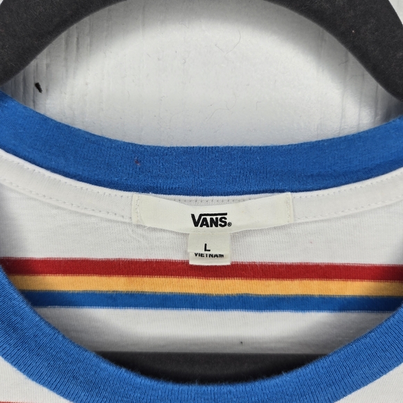 Vans Striped T-Shirt with Blue Collar - Picture 2 of 4